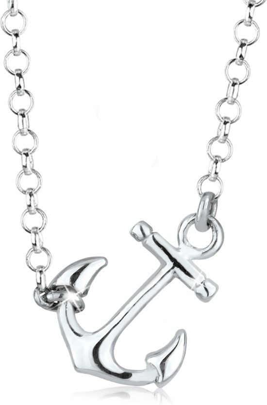 Elli Elli Halsketting Anker Maritiem Haven 925 Zilver