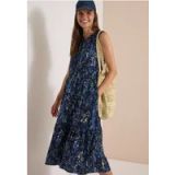 cecil Midi-jurk met split in de hals en print