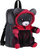 Corimori Ember the Punk Teddy Rugtas - Zwart/Paars