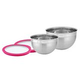 RÖSLE Schotelset 2-delig met vershouddeksel, Pink Charity, 20/24 cm