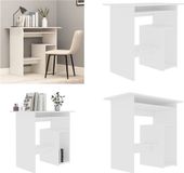 vidaXL Bureau 80x45x74 cm bewerkt hout wit
