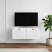 Maison Exclusive - Meuble TV mural exclusif, blanc, dimensions : 78,5 x 41 x 30 cm, fabriqué en panneaux de particules