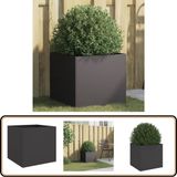vidaXL Plantenbak 42x40x39 cm staal zwart