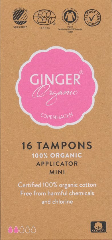 Ginger Organic Tampons Mini Met Applicator