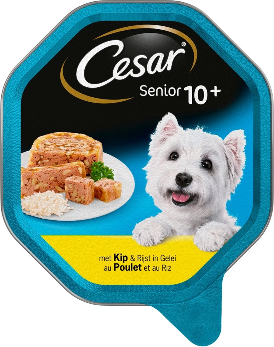 Cesar Senior 10+ - Rijst in Gelei - Hondenvoer - 14 x 150 g