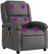 vidaXL Fauteuil de massage en cuir véritable, gris