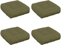 vidaXL - 4-Piece - Zitkussens - VIANEN - 4 - pcs - 100% - Polyester - Olijfgroen