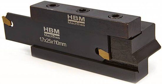 HBM 14 mm afsteekhouder met 2mm HM wisselplaat