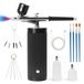 Airbrush-set met compressor, 0,3 mm spuitmond, 2 drukstappen, Noir