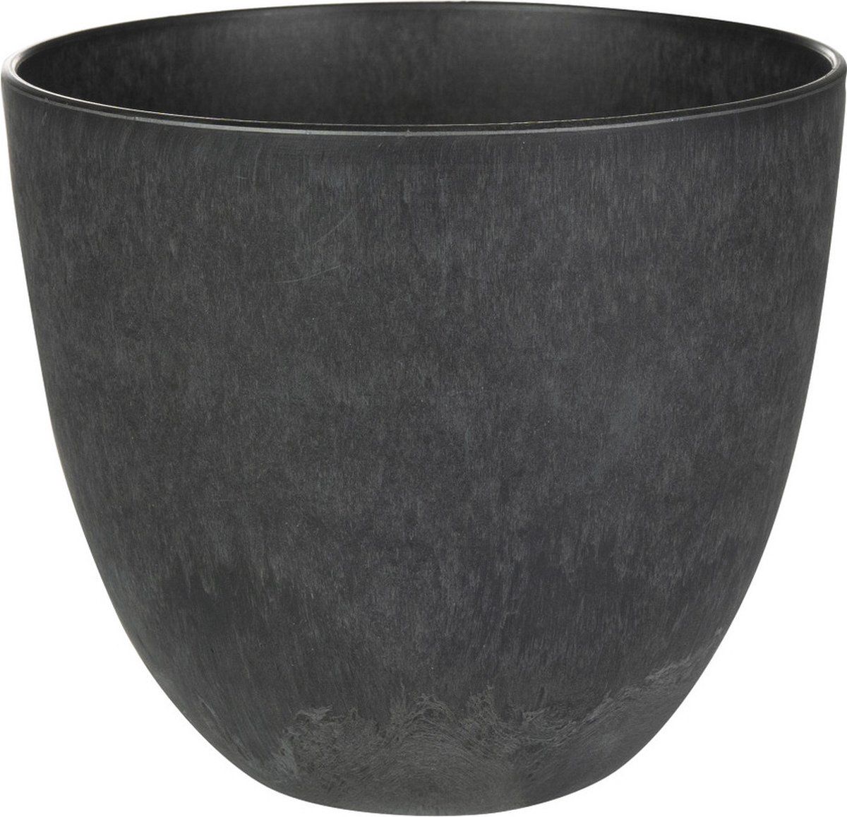 Steege Plantenpot/bloempot Artstone zwart Dia 23 cm