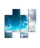 Homemania Wandfoto, motief: Hemelshuis, 4 natuur- en landschapsbouw, voor woonkamer, meerkleurig, 76 x 0,3 x 50 cm, HM204PMDF187, MDF