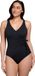 Ten Cate V-neck Padded Swimsuit Black Women's Size 40