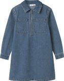 NAME IT - NKFASTRID LS ZIP DNM DRESS 8228-IM K - Meisjes - Jurken - maat 128