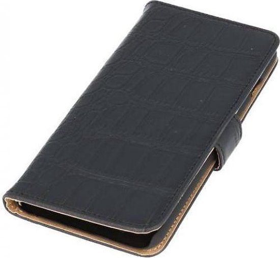 BAOHU Croco Bookstyle Wallet Case for Huawei Ascend Y550 - Black