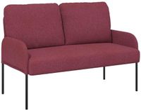 vidaXL Banken met kussen 110cm Wijnrood Multiplex