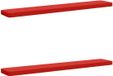 vidaXL - 2-delige Bankkussens VUGHT - 2 st - 100% Polyester - Rood