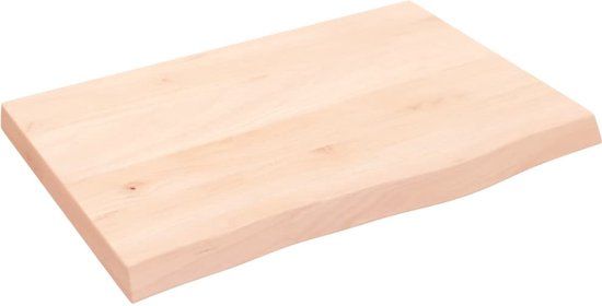 vidaXL Wandschap 60x40x2 cm onbehandeld massief eikenhout