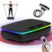Plaque vibrante fitness - 99 niveaux - Bluetooth - Avec bandes de résistance