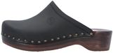 Berkemann Natur-Toeffler Clogs Zwart Leer Hout Maat 41.5