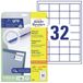 Avery 4789 Universele Etiketten Wit Papier A4