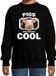 Bellatio Decorations Pigs are serious cool Dieren varkens sweater zwart kinderen - trui jongens/ meisjes - cadeau varken/ varkens liefhebber - kinderkleding / kleding 110/116