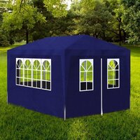 vidaXL Partytent 3x4 4zijwanden blauw