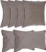 Atmosphera Coussin d'assise/décoratif Sophia - set 6x - Taupe/beige - polyester - avec fermeture éclair