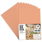 m-office EVA-rubber voor knutselwerk, gekleurd schuim voor creatieve projecten, ideaal voor kunst en handwerk, school, werk of kunst, 40 x 60 cm (perzik, 10 stuks)