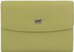 Braun Büffel Leren Portemonnee Joy Mini Zip Wallet Lemongrass Lichtgroen