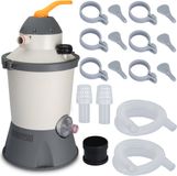 COIL Poolfilterpomp 3028 L/u met Slangen en Klemmen – Zandfilterpomp 90W voor Zwembad – Complete Filterset