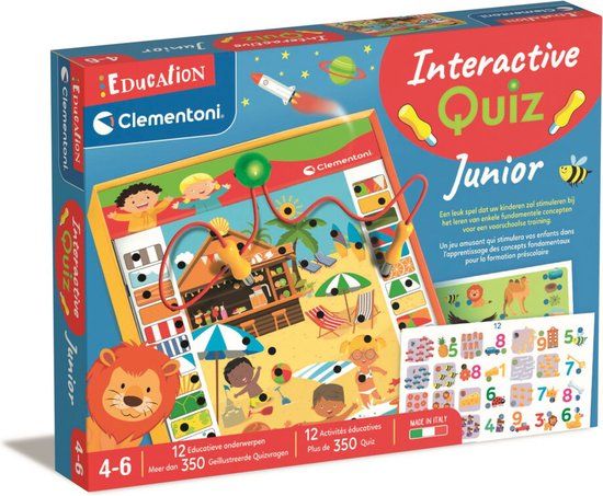 Clementoni Education - Interactive Quiz Junior - Educatief Speelgoed - 4+ Jaar