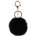 Icecat Porte-clés élégant à pompon - Noir