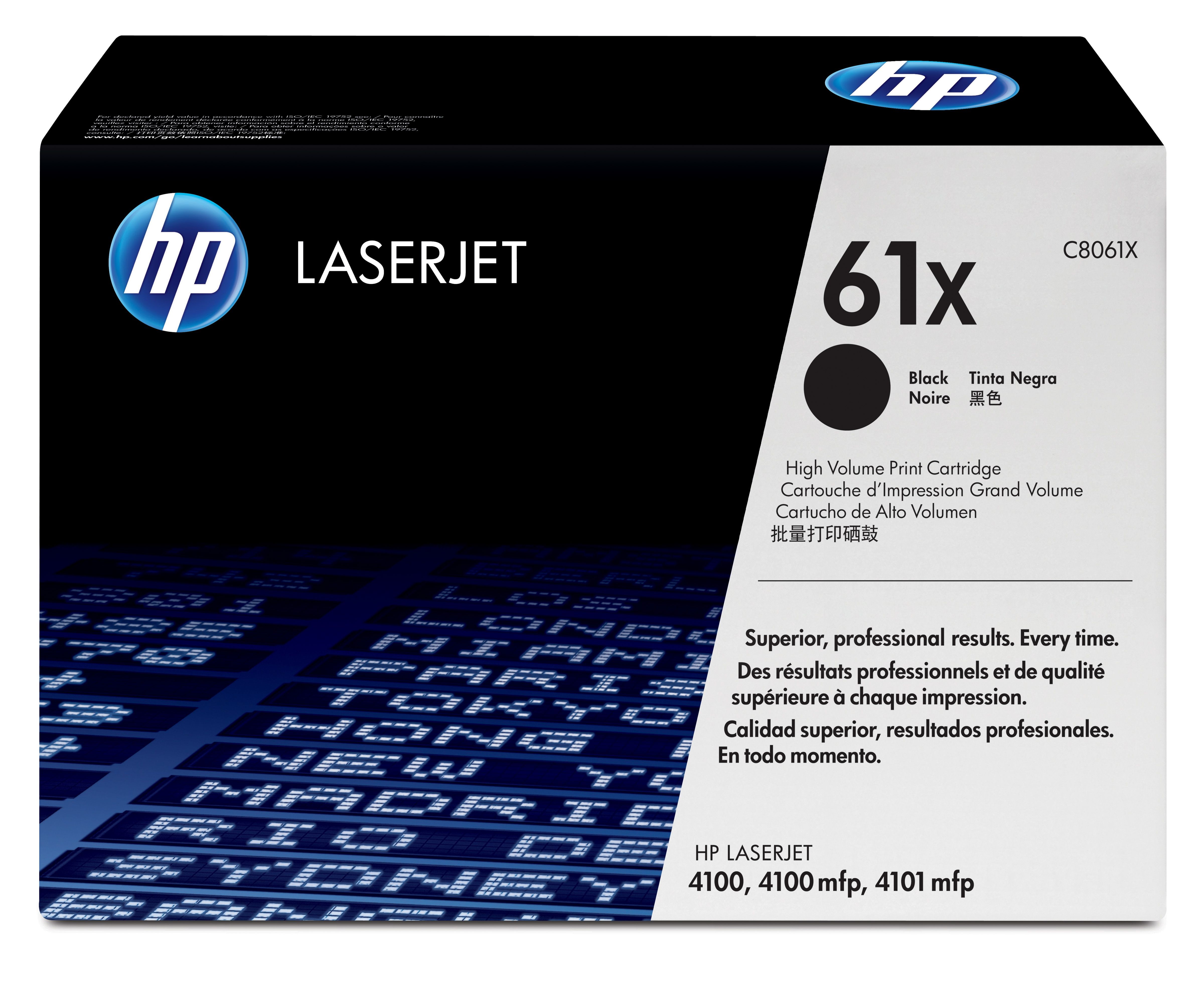 HP 61X High Yield Black Original LaserJet Toner Cartridge