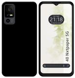 Tumundosmartphone Siliconen hoes, TPU-gel, zwart, voor TCL 40 NXTPAPER 5G