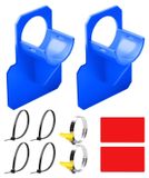 Porte-tuyau de piscine - Set de 2 - 30 à 37 mm - Serre-câble - Bleu