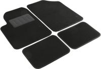 Start Set van 4 stuks universele vloerkleden met zwart tapijt