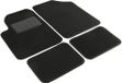Start Set van 4 stuks universele vloerkleden met zwart tapijt