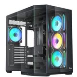 Itek Behuizing Dark Cave AKU - Gaming Tower - ATX - 4 x 12 cm ARGB Fan - USB3 & Type-C zij- en voorwand van gehard glas