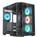 Itek Behuizing Dark Cave AKU - Gaming Tower - ATX - 4 x 12 cm ARGB Fan - USB3 & Type-C zij- en voorwand van gehard glas