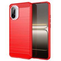 OnePlus Coque pour OnePlus Nord CE5 5G - housse etui silicone gel carbone + film ecran - ROUGE