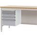 Manuflex ZB4875.9006 Behuizing onderbouw voor alu-werkbanken, gebruiksh. 500 mm met 5 lades, voor tafel diepte 600 mm