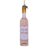 Vondels Boule de Noël - Bouteille de vin rosé 11cm en verre, couleur rose
