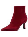 Tamaris - Dames - Enkellaarzen - Rood - Leer - 38