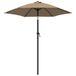 VidaXL Terrasparasol Zeshoek Donkergrijs, Taupe 200 cm