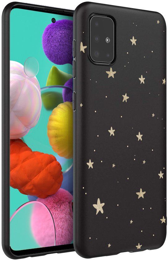 imoshion Hoesje - Geschikt voor Samsung Galaxy A51 - Design hoesje - Stars Gold