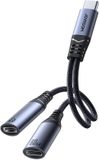 Joyroom Audio Adapter - Transfer Series 2-in-1 Audio Adapter - Type-C naar Dual Type-C - Zwart