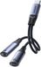 Joyroom Audio Adapter - Transfer Series 2-in-1 Audio Adapter - Type-C naar Dual Type-C - Zwart