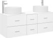 vidaXL Badkamermeubel Set Wit 49,5 x 44,5 x 65,5 cm Bewerkt Hout