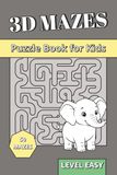 3D Maze Book for Kids: Easy Puzzle Book for Kids – Large Print Labyrinths with Up and Down Paths