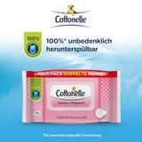 Cottonelle Vochtig toiletpapier, Sensitive verzorgend, parfumvrij, biologisch afbreekbaar, plasticvrij, hersluitbaar, 1 x 84 vochtige doekjes (1 verpakking per verpakking)